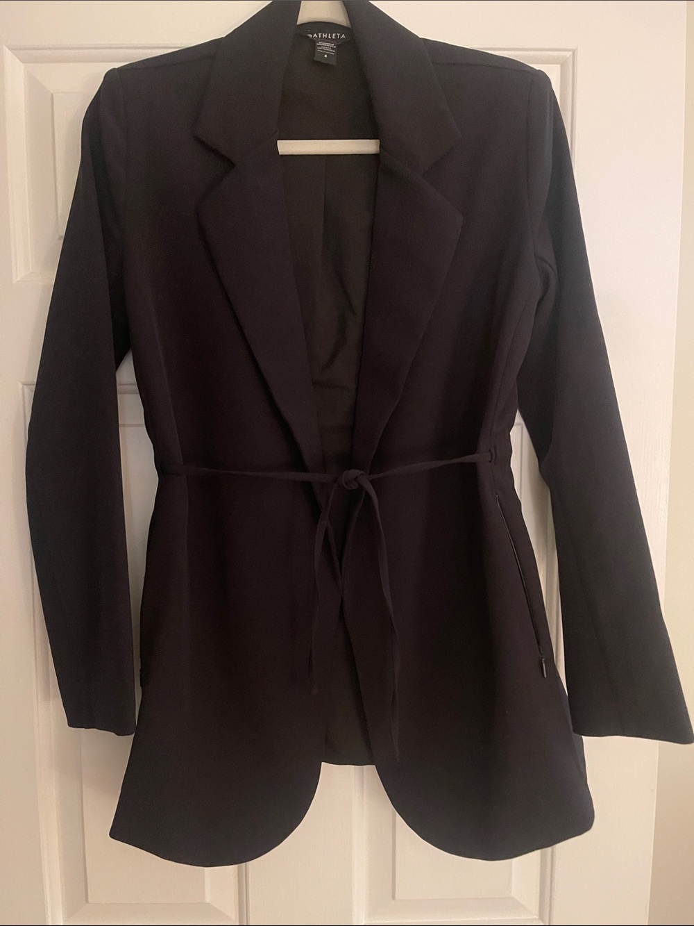 Athleta Black Tie-Waist Blazer